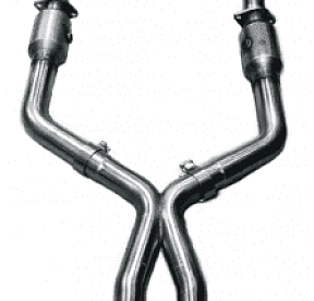 Приемные трубы X-Pipe с кат. для Mustang GT, 2005-2010, 3'' х 2.5''