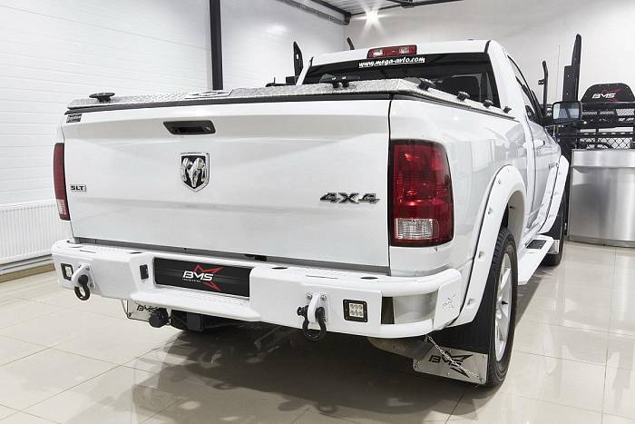 Задний силовой бампер BMS ALFA для Dodge Ram 2009-18, покрытие Line-X