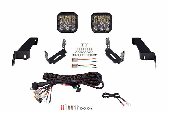 Комплект LED-модулей SS5 Pro CrossLink на бампер Jeep Wrangler, водительский свет
