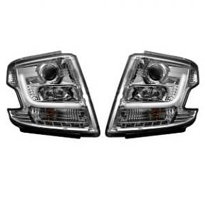 Фары головного света для Chevrolet Tahoe 2015-20  Clear / Chrome