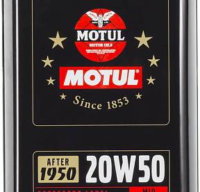 2 л MOTUL Classic Oil 20W-50 для бензиновых и дизельных коллекционных автомобилей и мотоциклов
