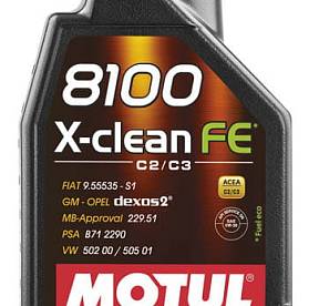 1 л MOTUL8100 X-CLEAN FE 5W-30 для бензиновых и дизельных двигателей стандарта ЕВРО IV и ЕВРО V