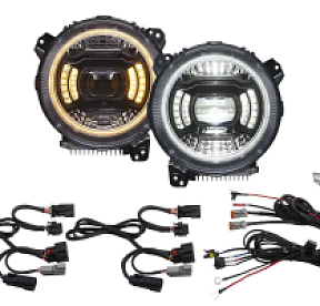 Светодиодные фары головного света для Jeep JL Wrangler 2018-22