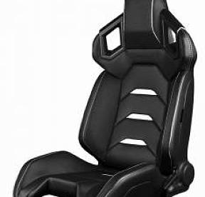 Спортивные сиденья серии Alpha-X, черные/белая строчка