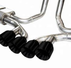 Система Axle Back для Corvette C5, 1997-2004,  3" x 3", черные насадки