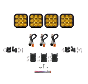 Балка светодиодная SS5 PRO свет водительский желтый 4 шт 