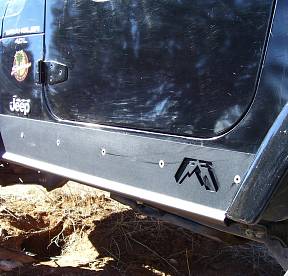 Защита порогов для  Jeep TJ  1997-2006 Rock Sliders (без трубы) Bare