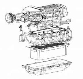 Компрессор Whipple - комплект готовый к установке, наддув 9 psi, цвет черный