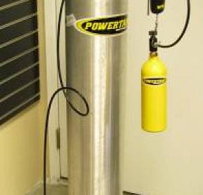 Shifter Fill Station, Shifter Filler valve, Exhaust muffler, Lines, digital scale