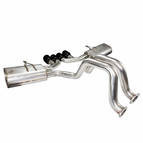 Система Axle Back для Corvette C5, 1997-2004,  3" x 3", черные насадки