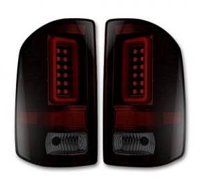 GMC Sierra 14-17 1500/2500/3500 (Only Fits 3rd GEN Single-Wheel GMC Sierra with Factory OEM Halogen Tail Lights) OLED TAIL LIGHTS - Dark Red Smoked Lens