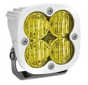 Светодиодная фара янтарного свечения (Wide Cornering) Squadron Pro, белый корпус