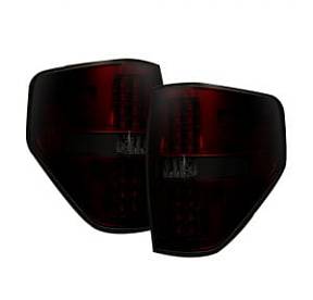 Ford F150 & RAPTOR 09-14 LED TAIL LIGHTS - Dark Red Smoked Lens