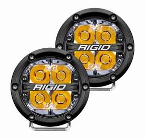 Фары RIGID 360 Серия 4″ Дальний свет - янтарная подсветка