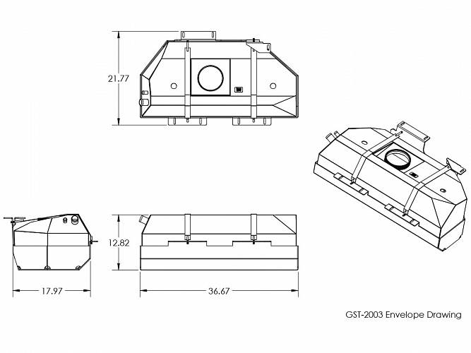 Топливный бак с защитой для Jeep TJ/LJ 05-06 93 литра GenRight