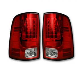 Dodge 13-17 RAM 1500/2500/3500 LED TAIL LIGHTS (Replaces Factory OEM LED Tail Lights ONLY) - Red Lens