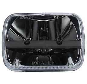 ФАРА ГОЛОВНОГО СВЕТА ПРЯМОУГОЛЬНАЯ 5"x7",ДВА ДИОДА, 12-24 В, ПОЛИКАРБОНАТНОЕ СТЕКЛО