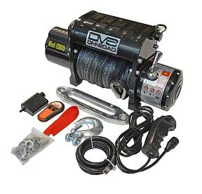 12000 pound Winch Black w/ Synthetic Line and Wireless Remote