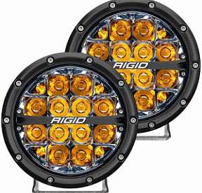 Фары RIGID 360 Серия 6″ Дальний свет - янтарная подсветка