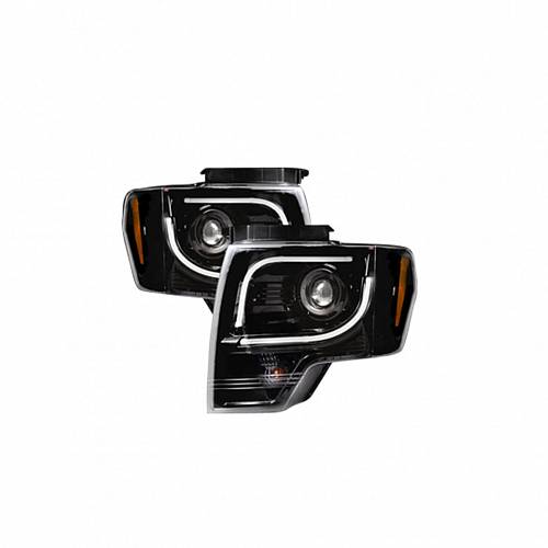 Фары головного света для Ford F150|RAPTOR 2009-14 - Smoked / Black