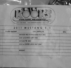 Набор болтов для монтажа выпускного коллектора