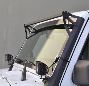 Black Steel Light Bar 05 End Mount/ Bottom for 2007-2017 Jeep Wranglers