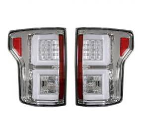 Ford F150 15-17 (Replaces OEM Halogen Style Tail Lights) LED TAIL LIGHTS - Clear Lens
