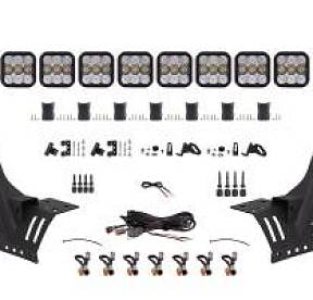 Комплект с кронштейнами для монтажа LED-балок SS5 Pro CrossLink над лобовым стеклом Jeep JL Wrangler