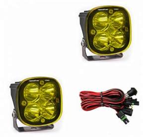 Комплект светодиодных фар янтарного свечения (Work/Scene) серии Squadron Pro