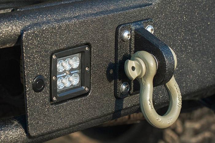 Задний силовой бампер BMS ALFA для Dodge Ram 2009-18, полимерное покрытие + цинк