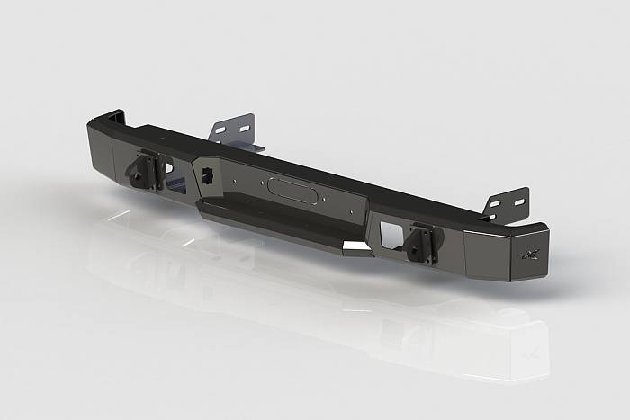 Задний силовой бампер BMS PRO-Line для Isuzu D-Max 2012-18, покрытие Raptor + цинкование