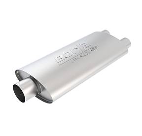 40670 Глушитель универсальный, овал, сер. ProXS, Вход 3"/Выход 2х2.25", Центр/двойной, габ. 19"x4"x9, шт