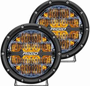 Фары RIGID 360 Серия 6″ Водительский свет - янтарая подсветка