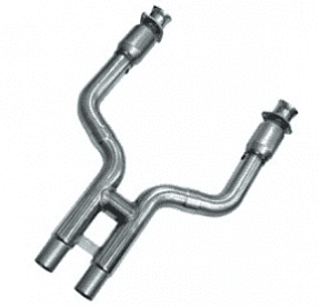 Приемная труба H-Pipe с кат. для Mustang GT 5.0L 4V, 2011-2014, 3'' x 2.75''