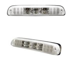 Ford 99-16 Superduty F250HD/350/450/550 & 95-03 Ranger & Ford Explorer Sport Trac 01-05 - Red LED 3rd Brake Light Kit w/ White LED Cargo Lights - Clear Lens