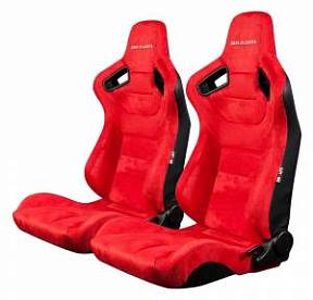 Спортивные сиденья анатомические серии Elite Series Sport Seats - Red Microsuede