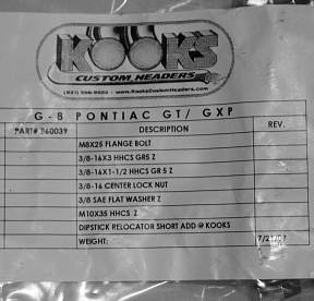 Набор торцевых болтов для выпускного коллектора