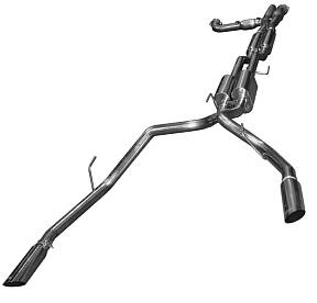 Выхлопная система Ford F150 Raptor SVT, полированные насадки