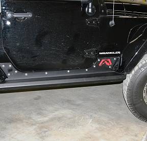 Защита порогов для Jeep JK 2 двери Unlimited 2007-2017 Rock Sliders Bare