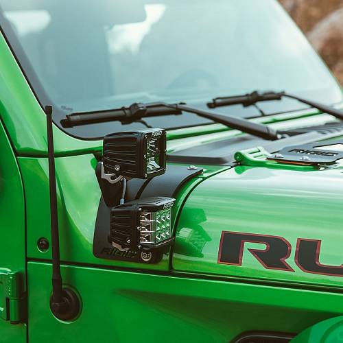 Короткие крепления для фар на обтекатель перед лобовым стеклом для Jeep Wrangler JL 