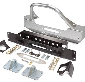 Бампер передний алюминевый для JEEP WRANGLER JK с площадкой под лебёдку