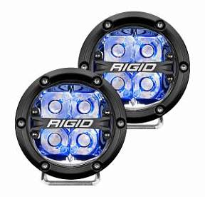 Фары RIGID 360 Серия 4″ Дальний свет - синяя подсветка