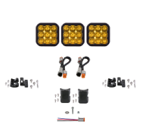 Балка светодиодная SS5 SPORT свет водительский желтый 3 шт 