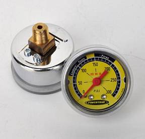 Осевой съемный манометр высокого давления 0-300 PSI с желтым циферблатом