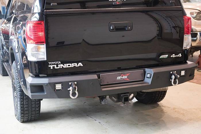 Задний силовой бампер BMS PRO-Line для Toyota Tundra 2007-13, покрытие Line-X + цинкование