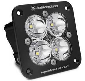 Врезная светодиодная фара (Spot) серии Squadron Sport в черном корпусе