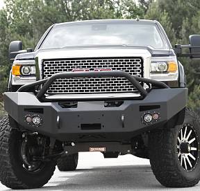 2015-2017 GMC Heavy Duty Winch Bumper w/ Pre-Runner Grill Guard Bare