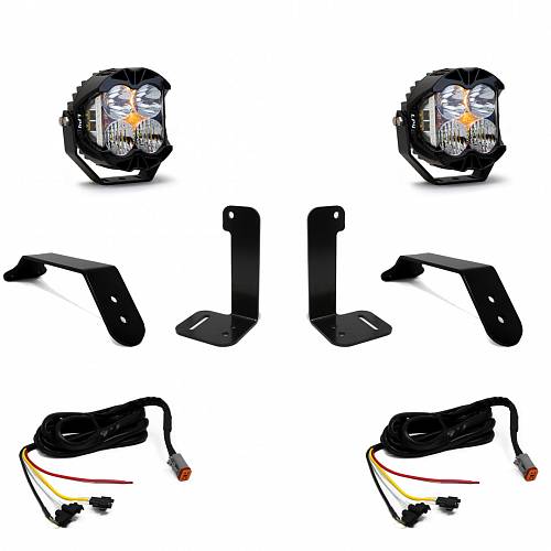 Комплект LED фар LP4 для бампера Jeep Wrangler JL, с подключением к панели управления