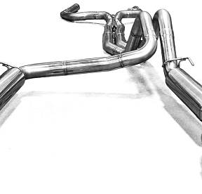 Система выхлопа для Camaro/Firebird с кат. Green и 4 насадками