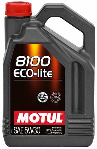 4 л MOTUL 8100 ECO-LITE 5W-30 энергосберегающее масло для бензиновых двигателей